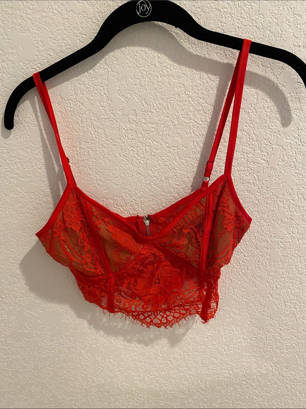 Tiger Mist Red Lace Bralette